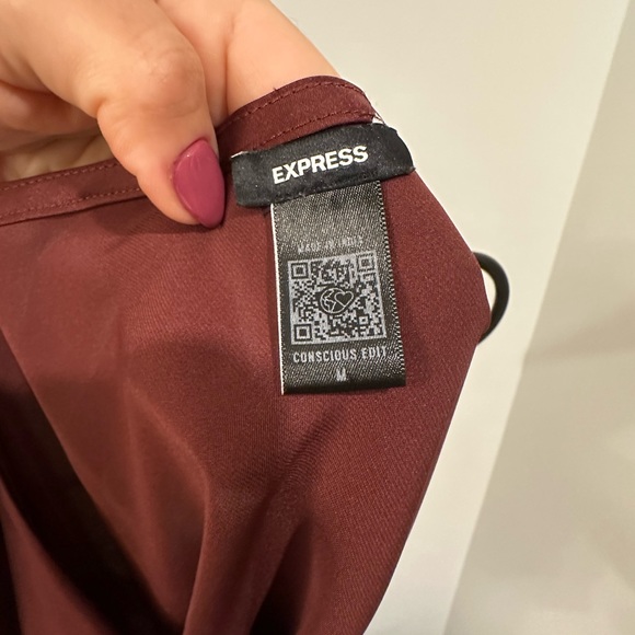 Satin scoop neck downtown cami size M color Rum Raisin! - Picture 8 of 9